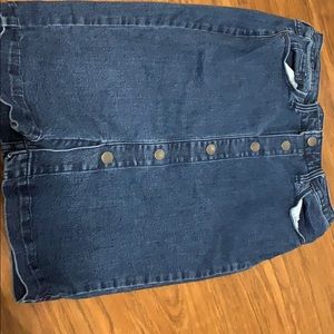 Jean skirt knee length